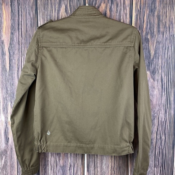 Woman’s Volcom ‘Lovin Phoebe’ Brown Jacket With Snap Details - Size Medium - Picture 4 of 7